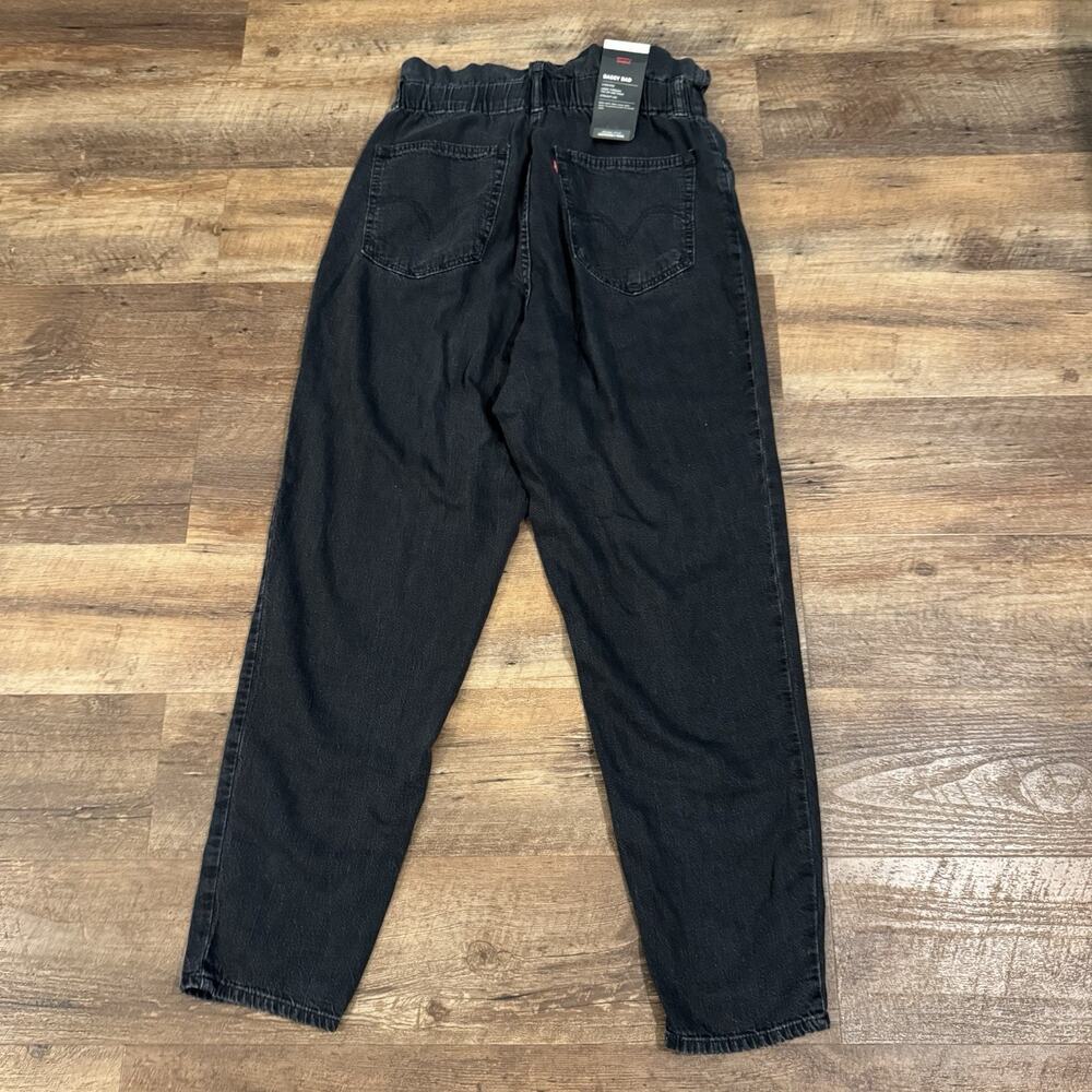 Levi's Baggy Dad Mid Rise Straight Leg Tapered Paperbag Waist Snap Zip Fly READ - Picture 4 of 12
